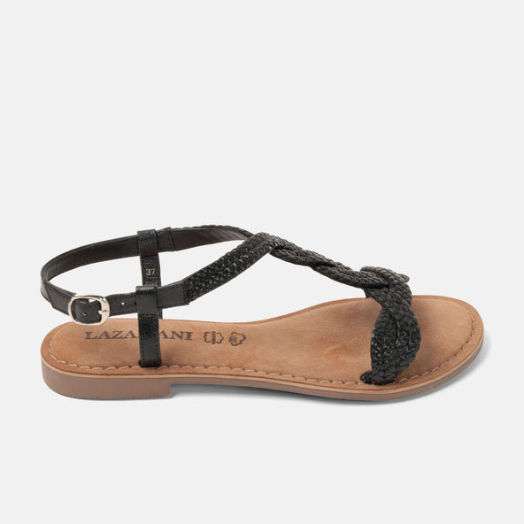 Aida Dames Sandalen Leer Black Aida Dames Sandalen Leer Black