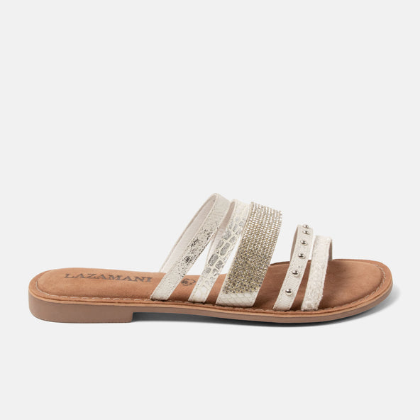 Caro Dames Slippers White Caro Dames Slippers White