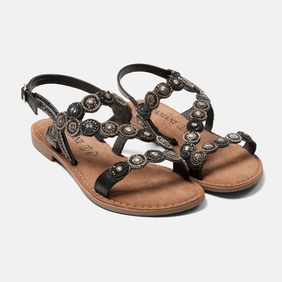 Helena Dames Sandalen Leer Black