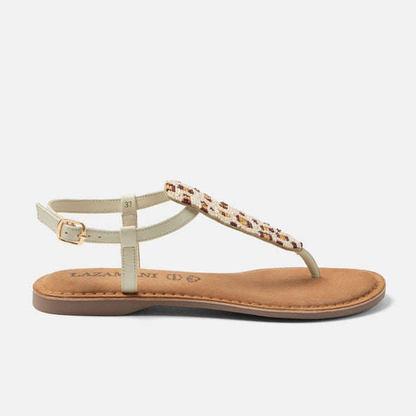 Suvi Dames Sandalen Leer Offwhite Suvi Dames Sandalen Leer Offwhite