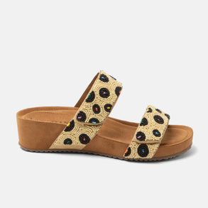 Ellie Dames Slippers Leer Beige Ellie Dames Slippers Leer Beige