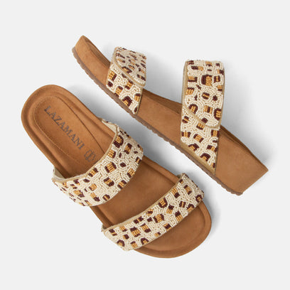 Ellie Dames Slippers Leer Offwhite