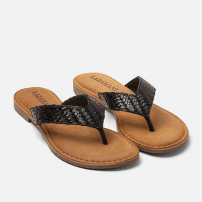 Jule Dames Teenslippers Black
