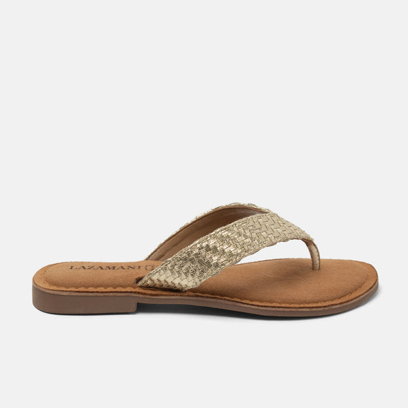 Jule Dames Teenslippers Gold Jule Dames Teenslippers Gold