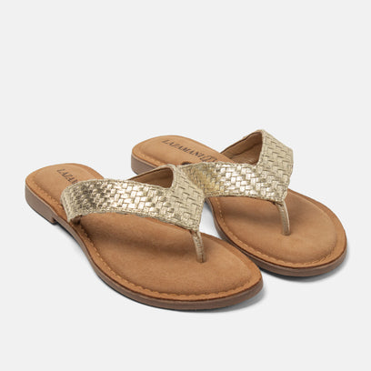 Jule Dames Teenslippers Gold