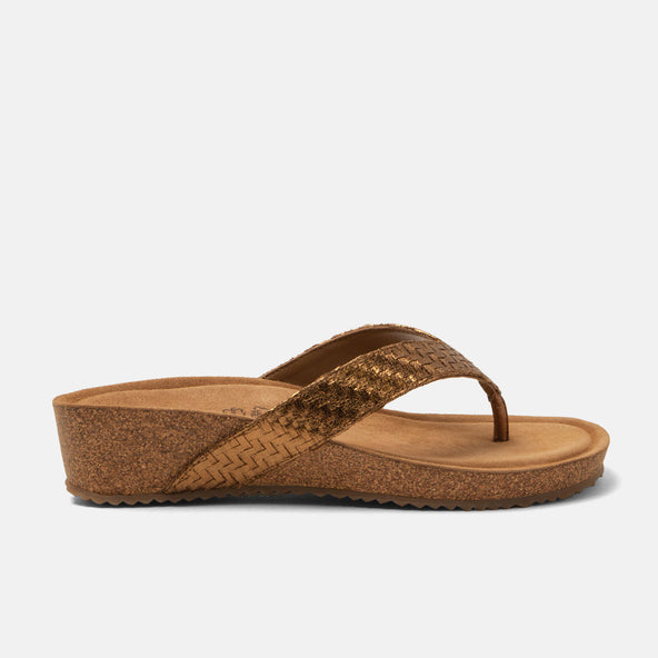 Leia Dames Teenslippers Copper Leia Dames Teenslippers Copper