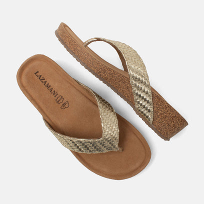 Leia Dames Teenslippers Gold