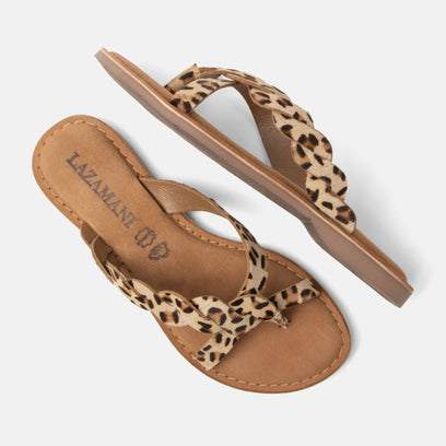 Avi Dames Teenslippers Leopard