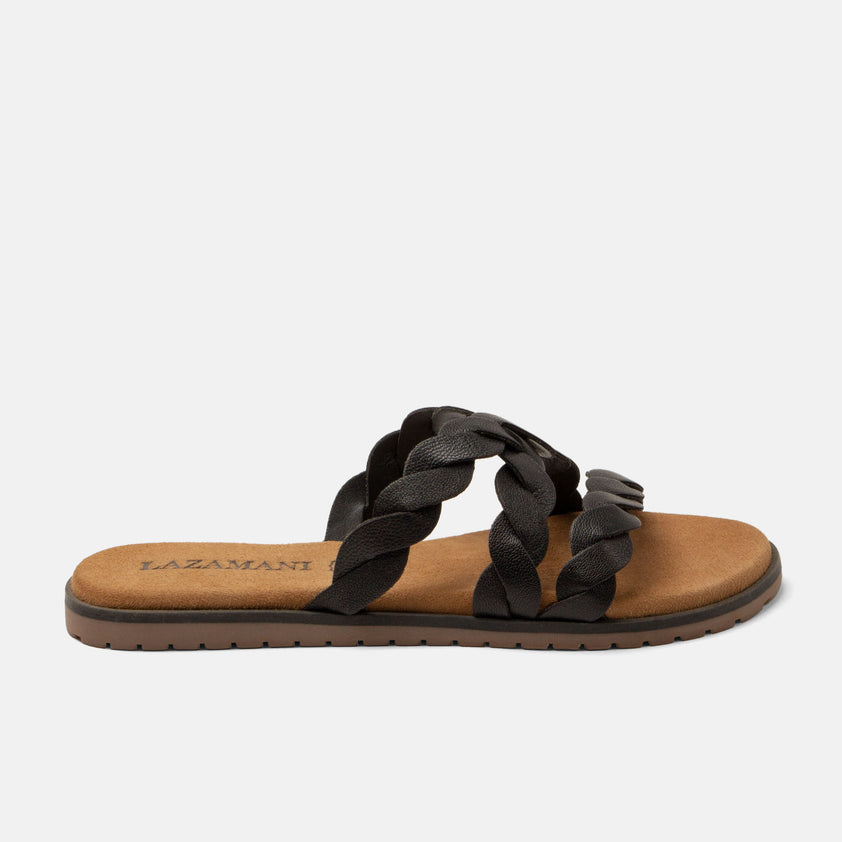 Edsi Dames Slippers Leer Black