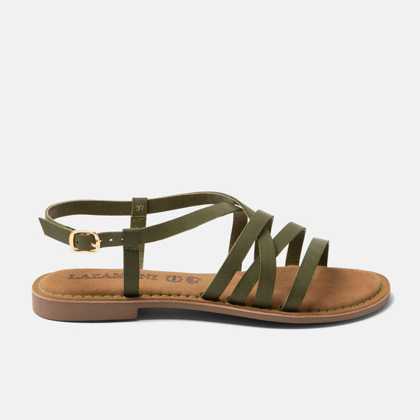 Zuza Dames Sandalen Leer Green Zuza Dames Sandalen Leer Green