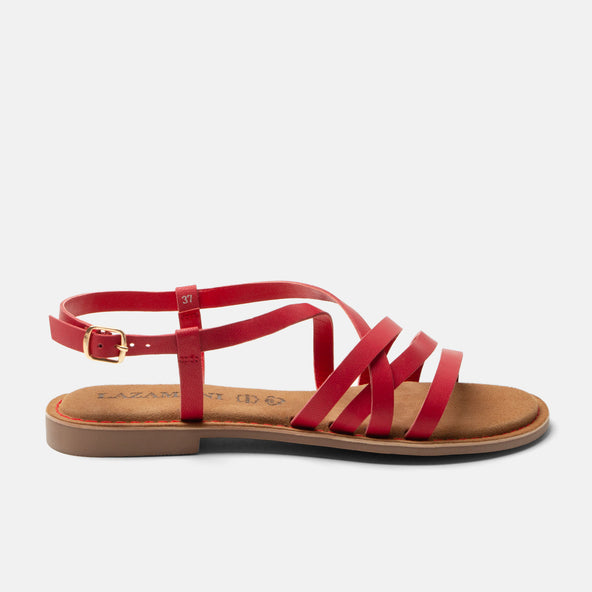 Zuza Dames Sandalen Leer Red Zuza Dames Sandalen Leer Red