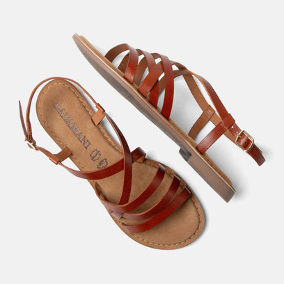 Zuza Dames Sandalen Leer Tan