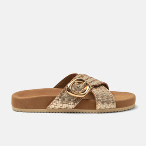 Kaja Dames Slippers Leer Gold Kaja Dames Slippers Leer Gold