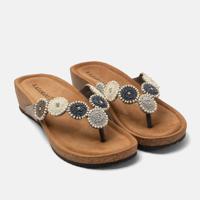 Mare Dames Teenslippers Suede Grey