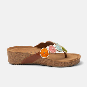 Mare Dames Teenslippers Leer Multi Mare Dames Teenslippers Leer Multi