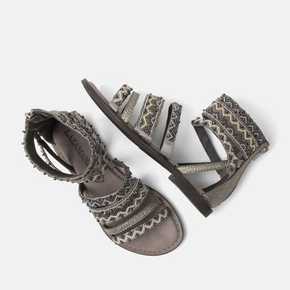 Fem Dames Sandalen Grey
