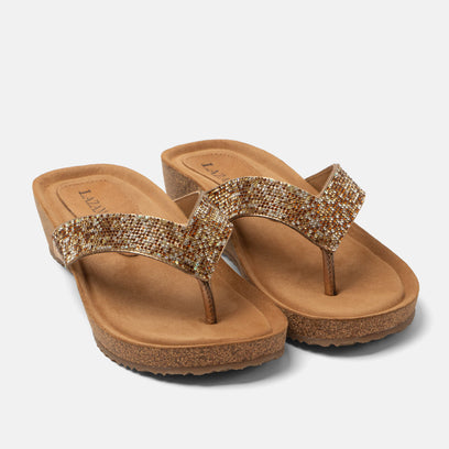 Sky Dames Teenslippers Beige