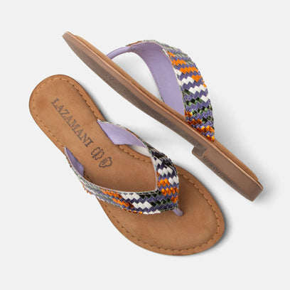 Tess Dames Teenslippers Leer Lilac