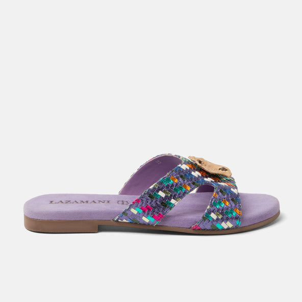 Hailey Dames Slippers Leer Lilac Hailey Dames Slippers Leer Lilac