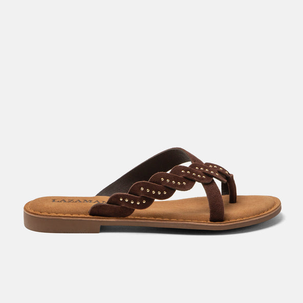 Lena Dames Slippers Suede Brown Lena Dames Slippers Suede Brown
