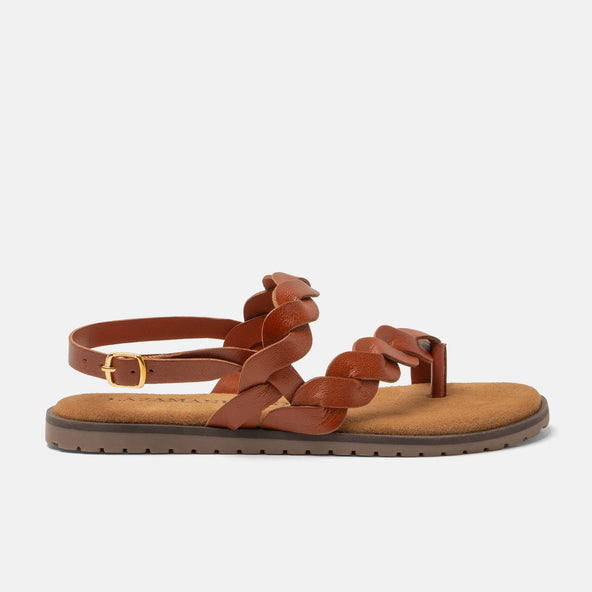 Jona Dames Sandalen Leer Tan Jona Dames Sandalen Leer Tan