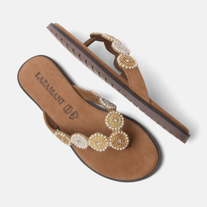 Mey Dames Teenslippers Beige