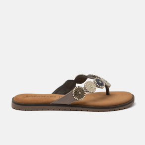 Mey Dames Teenslippers Grey Mey Dames Teenslippers Grey