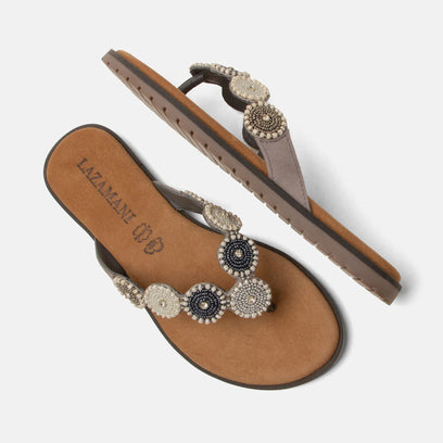 Mey Dames Teenslippers Grey