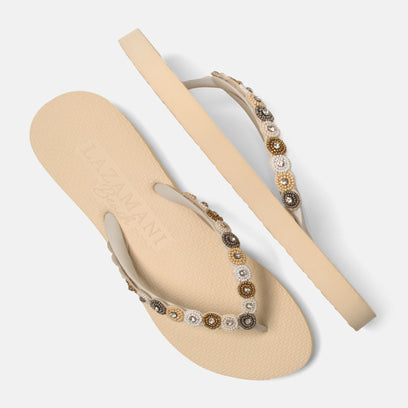 Mallorca Beach Dames Slippers Offwhite