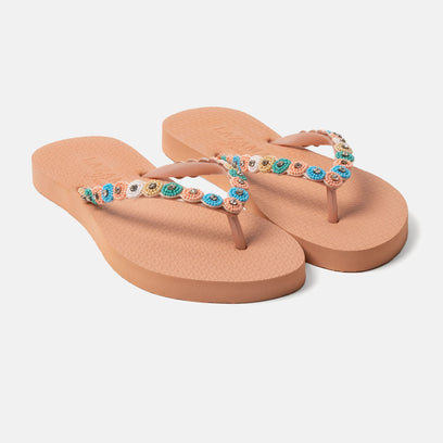 Mallorca Beach Dames Slippers Peach