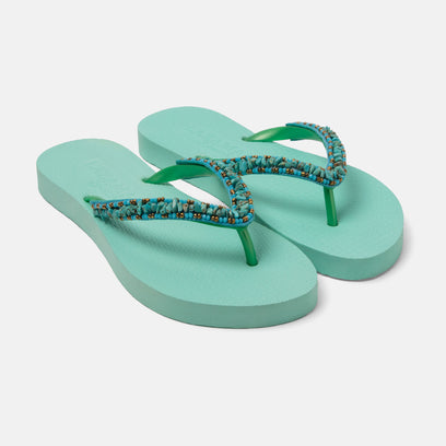 Palma Beach Dames Slippers Aqua