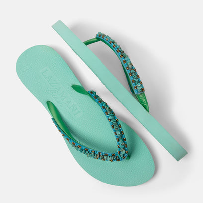 Palma Beach Dames Slippers Aqua