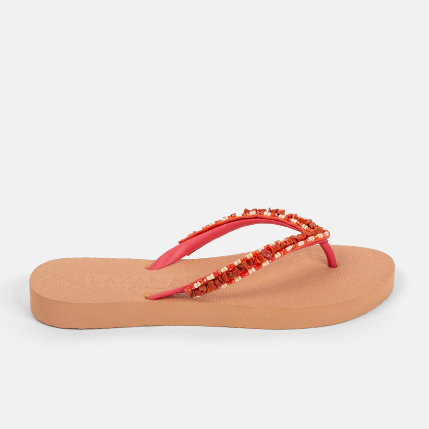 Palma Beach Dames Slippers Coral