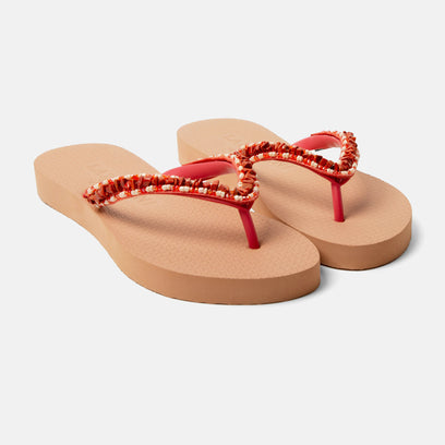 Palma Beach Dames Slippers Coral