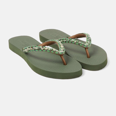 Palma Beach Dames Slippers Green
