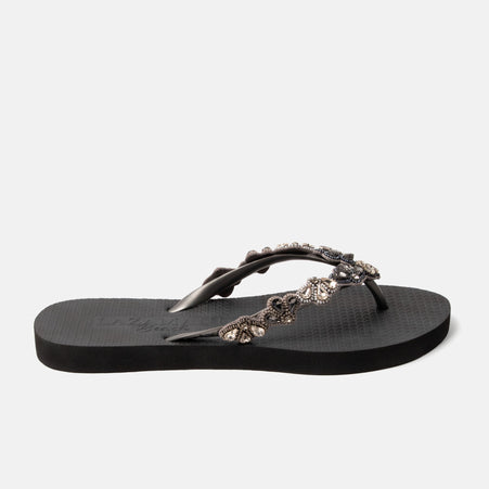 Menorca Beach Dames Slippers Black Menorca Beach Dames Slippers Black