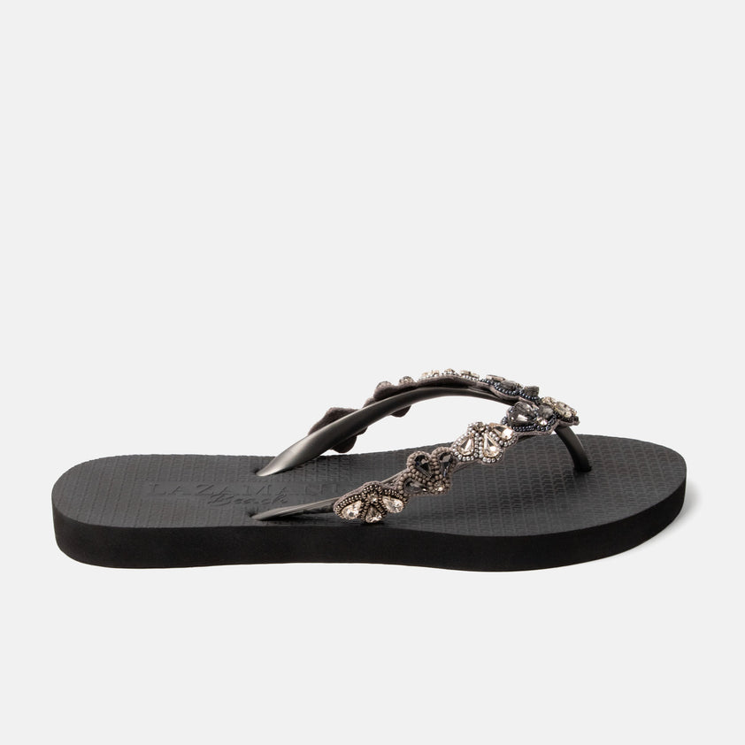 Menorca Beach Dames Slippers Black