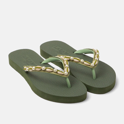 Whitsundays Beach Dames Slippers Green