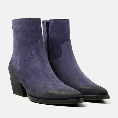 Alix Dames Enkellaarsjes Suede Purple