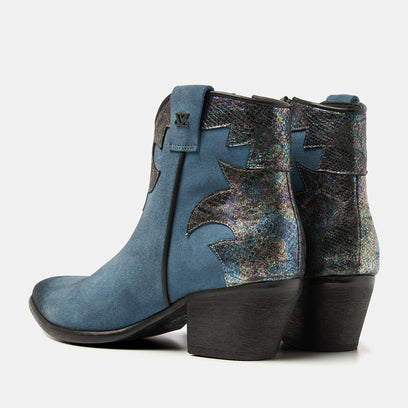 Arletta Dames Enkellaarsjes Suede Jeans