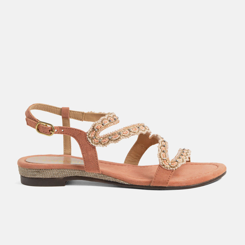 Camila Dames Sandalen Suede Papaya