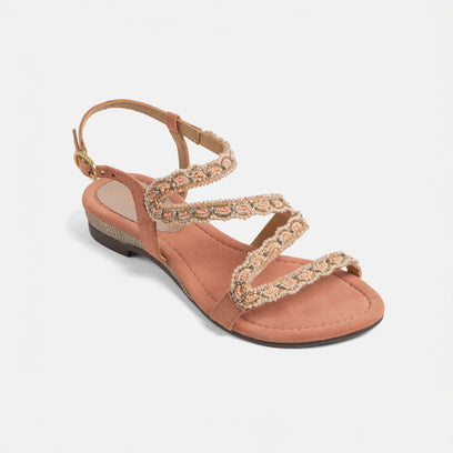 Camila Dames Sandalen Suede Papaya