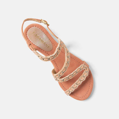 Camila Dames Sandalen Suede Papaya