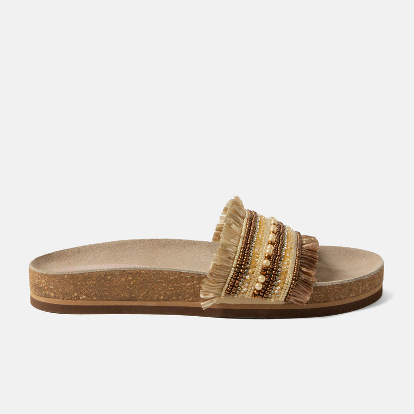 Florita Dames Slippers Biscuit