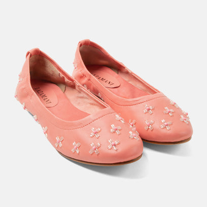 Gracia Dames Ballerina’s Leer Coral