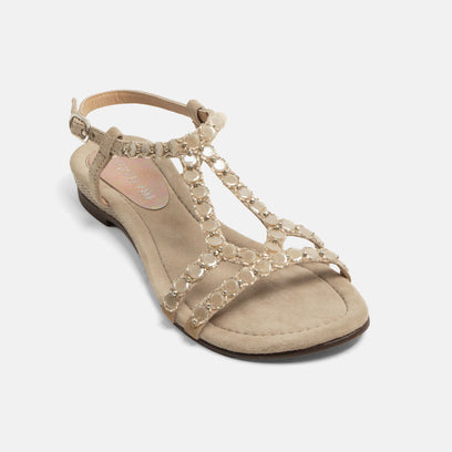 Izarra Dames Sandalen Suede Biscuit