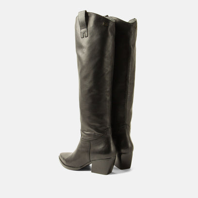 Adaline Dames Laarzen Leer Black