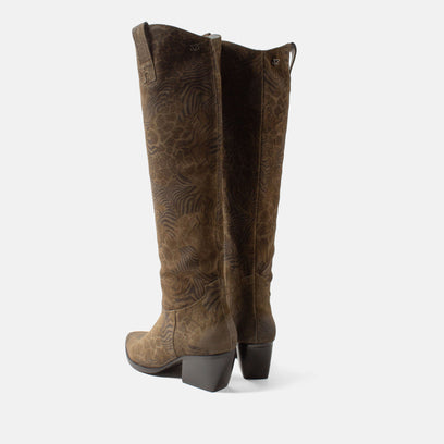 Adaline Dames Laarzen Suede Khaki