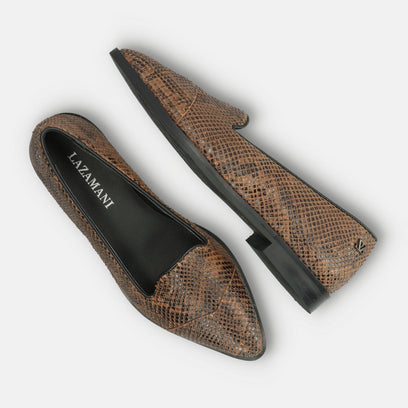 Flora Dames Ballerina Flats Leer Biscuit