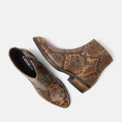 Beverly Dames Enkellaarsjes Leer Biscuit